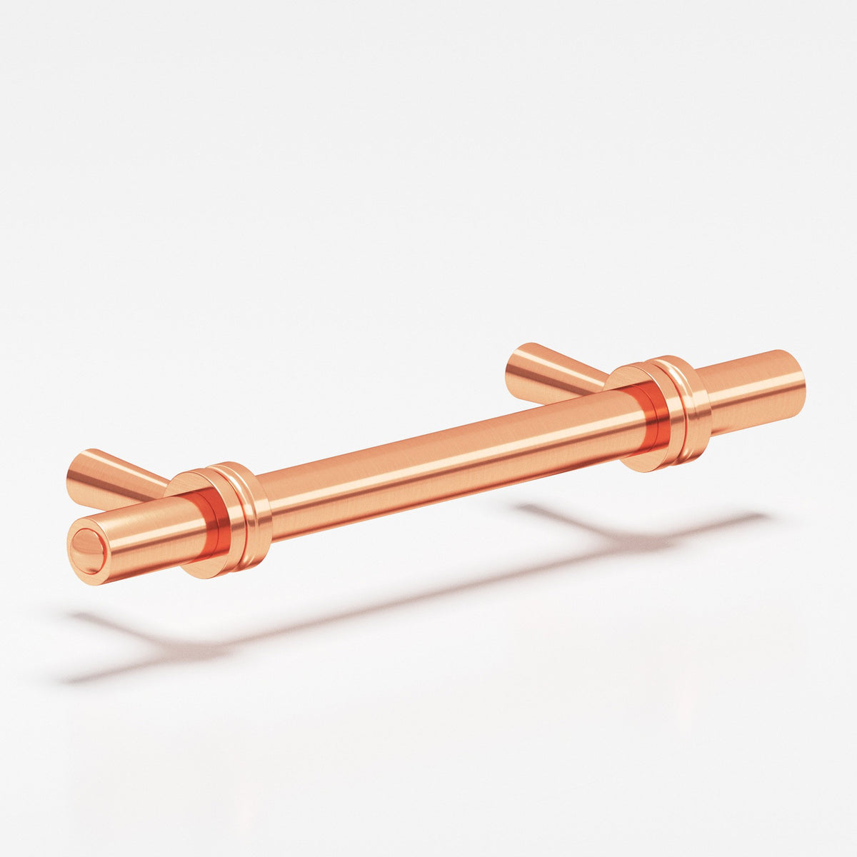 Colonial Bronze 310 Collared Round Pull with Tapered Posts, 3/8 in Diameter - Satin Copper and Satin Copper