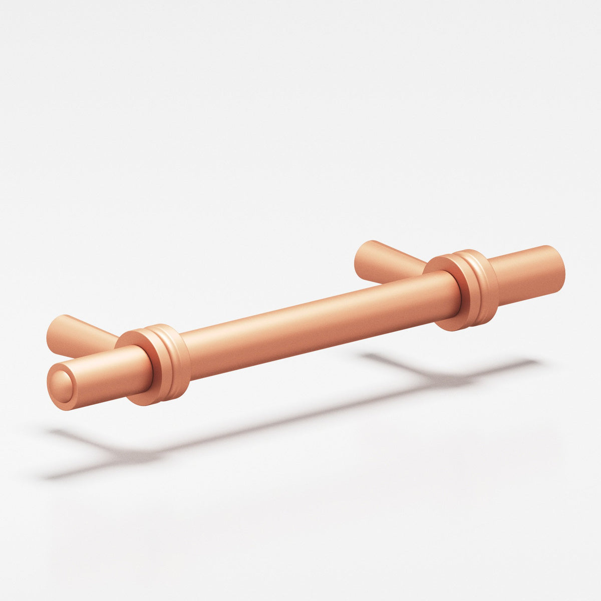 Colonial Bronze 310 Collared Round Pull with Tapered Posts, 3/8 in Diameter - Matte Satin Copper and Matte Satin Copper
