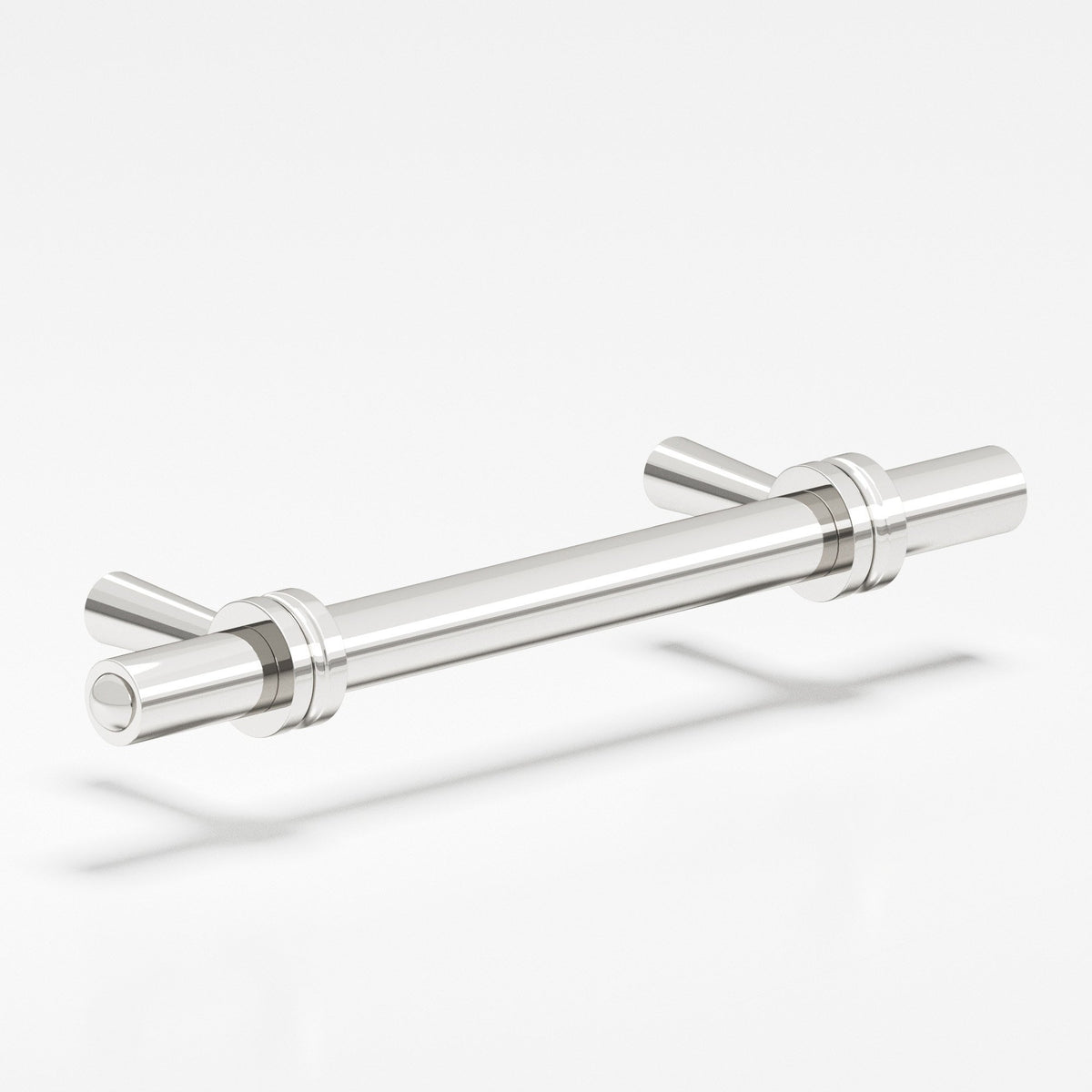 Colonial Bronze 310 Collared Round Pull with Tapered Posts, 3/8 in Diameter - Polished Nickel and Polished Nickel