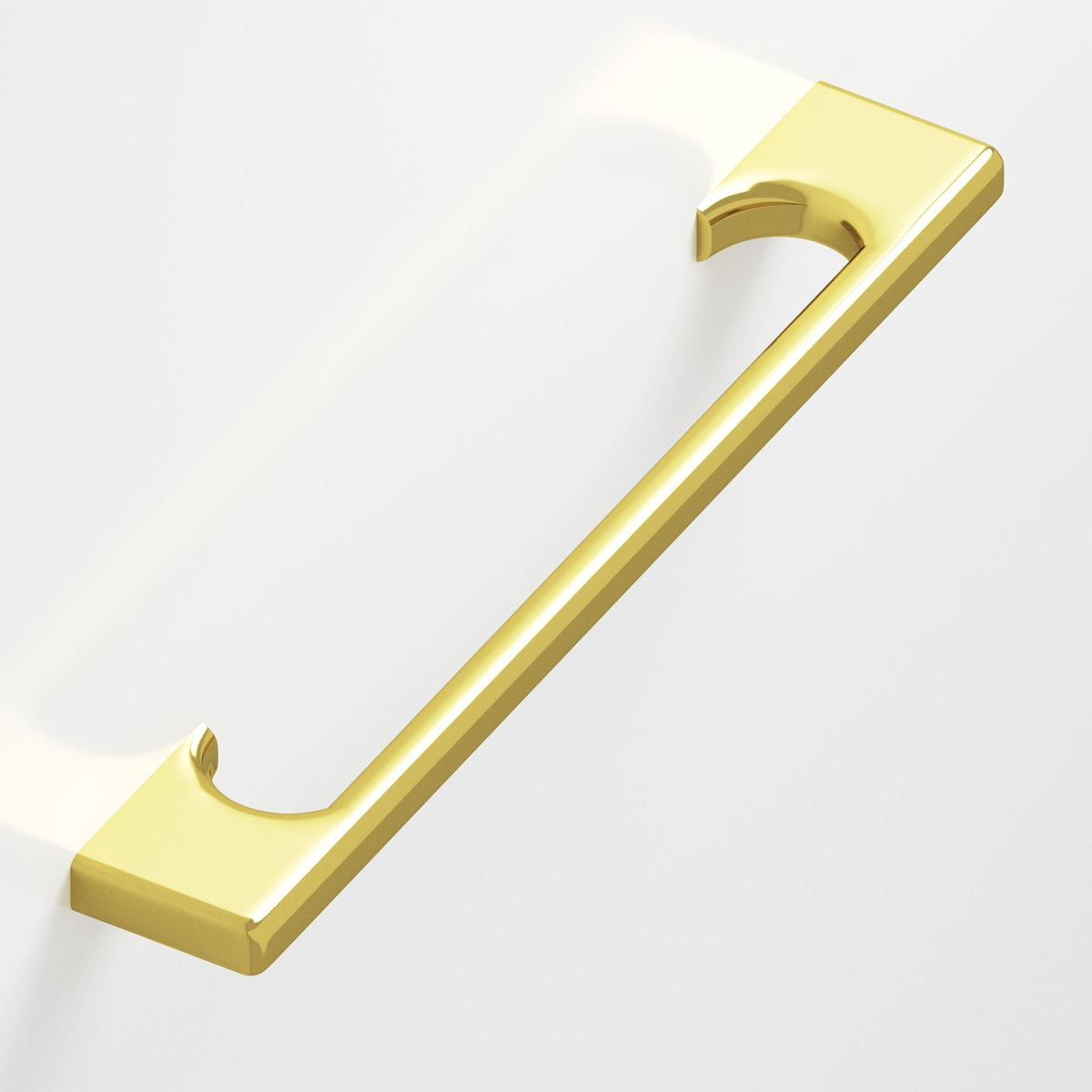 Colonial Bronze 3731 Radiused Rectangular Pull with Scalloped Legs, 5/8 x 3/8 in Cross Section - French Gold