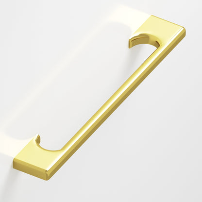 Colonial Bronze 3732 Radiused Rectangular Pull with Scalloped Legs, 3/4 x 3/8 in Cross Section - French Gold