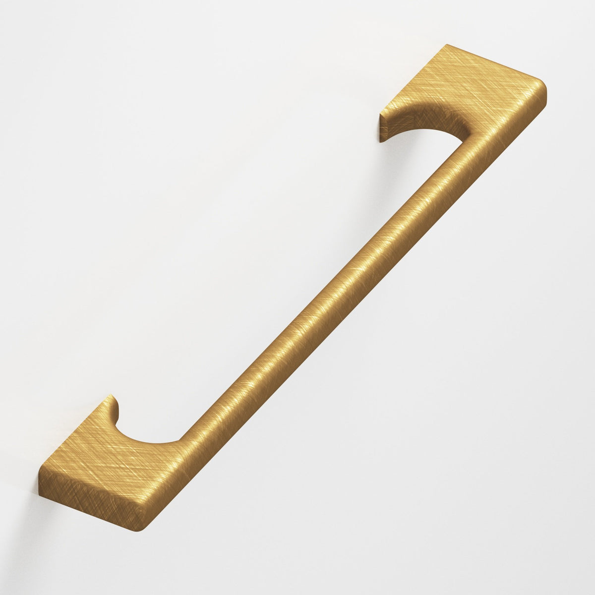 Colonial Bronze 3730 Radiused Rectangular Pull with Scalloped Legs, 3/8 x 1/4 in Cross Section - Weathered Brass