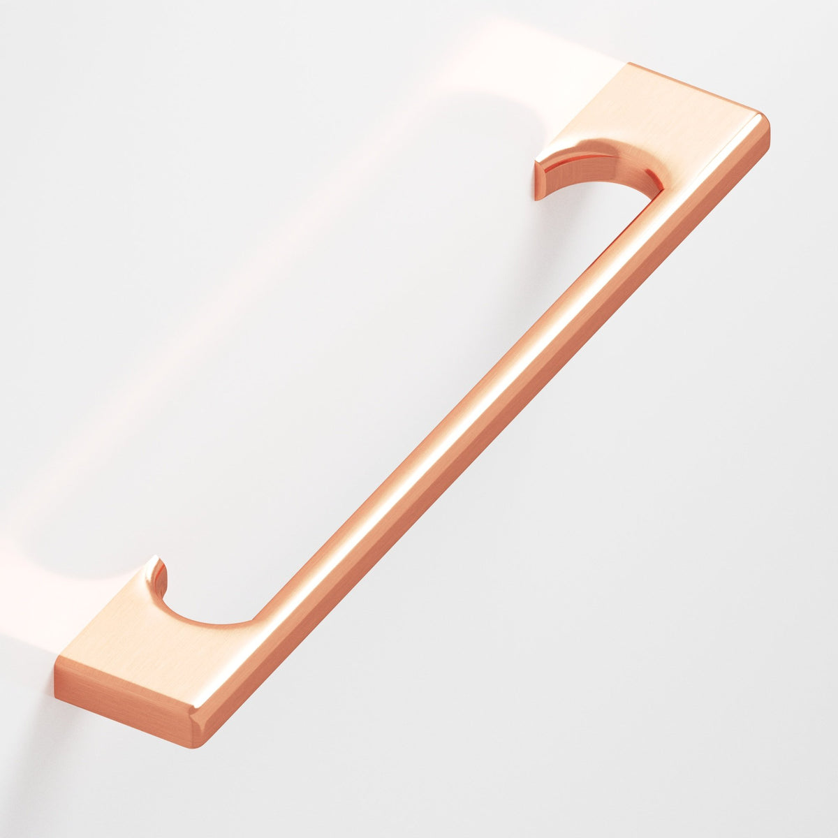 Colonial Bronze 3730 Radiused Rectangular Pull with Scalloped Legs, 3/8 x 1/4 in Cross Section - Satin Copper