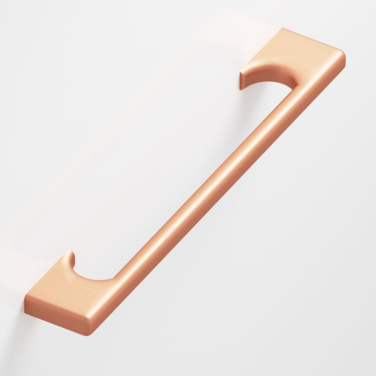 Colonial Bronze 3730 Radiused Rectangular Pull with Scalloped Legs, 3/8 x 1/4 in Cross Section - Matte Satin Copper
