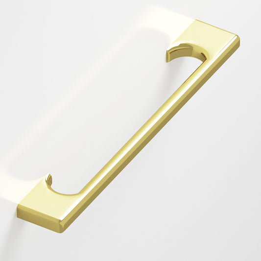 Colonial Bronze 3733 Radiused Rectangular Pull with Scalloped Legs, 1 x 1/2 in Cross Section