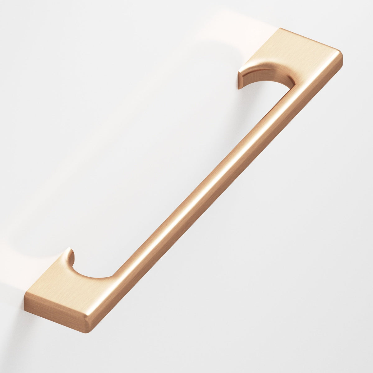 Colonial Bronze 3730 Radiused Rectangular Pull with Scalloped Legs, 3/8 x 1/4 in Cross Section - Satin Bronze
