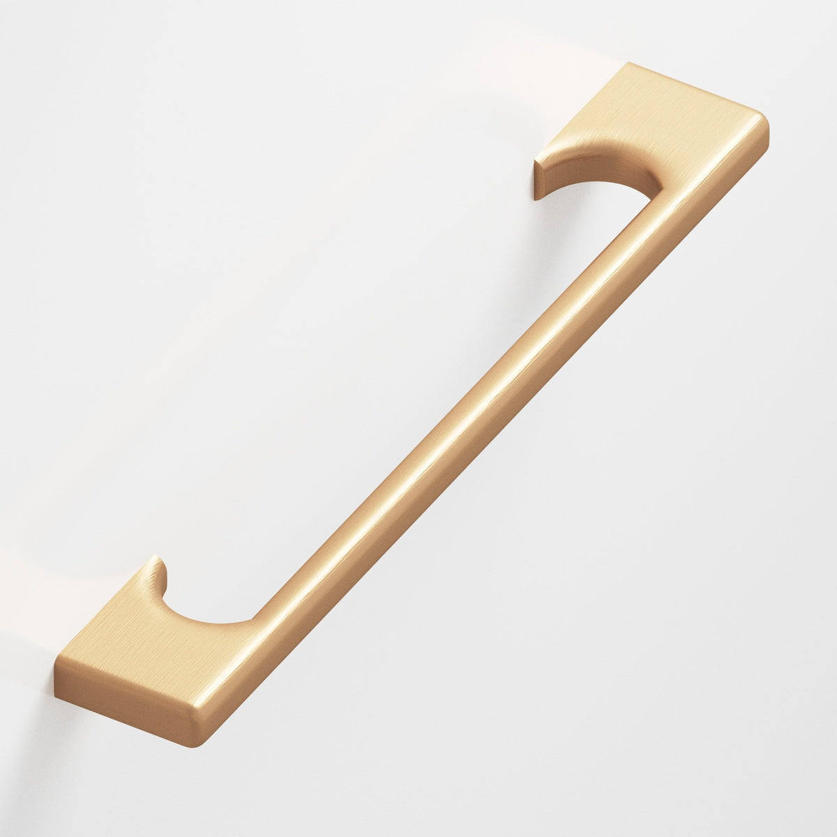Colonial Bronze 3732 Radiused Rectangular Pull with Scalloped Legs, 3/4 x 3/8 in Cross Section - Matte Satin Bronze
