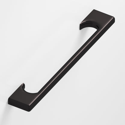 Colonial Bronze 3731 Radiused Rectangular Pull with Scalloped Legs, 5/8 x 3/8 in Cross Section - Satin Black