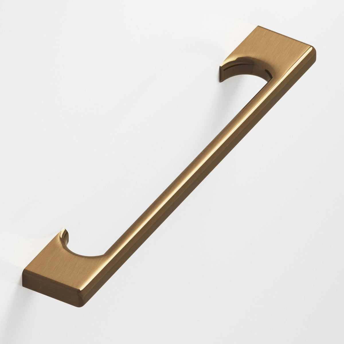 Colonial Bronze 3731 Radiused Rectangular Pull with Scalloped Legs, 5/8 x 3/8 in Cross Section - Light Statuary Bronze