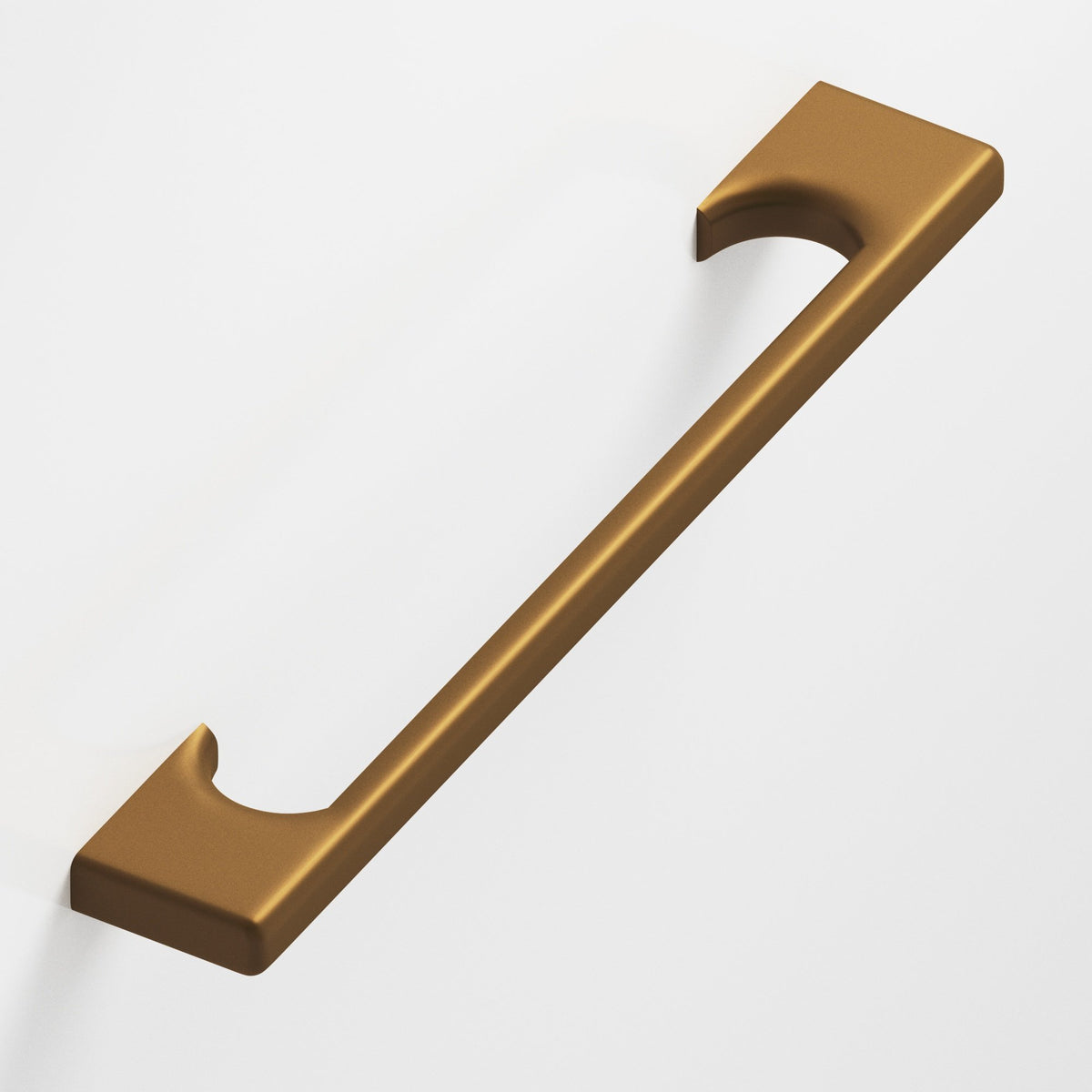 Colonial Bronze 3730 Radiused Rectangular Pull with Scalloped Legs, 3/8 x 1/4 in Cross Section - Matte Light Statuary Bronze