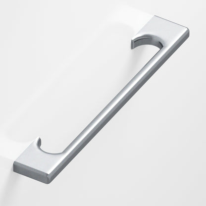 Colonial Bronze 3732 Radiused Rectangular Pull with Scalloped Legs, 3/4 x 3/8 in Cross Section - Satin Chrome