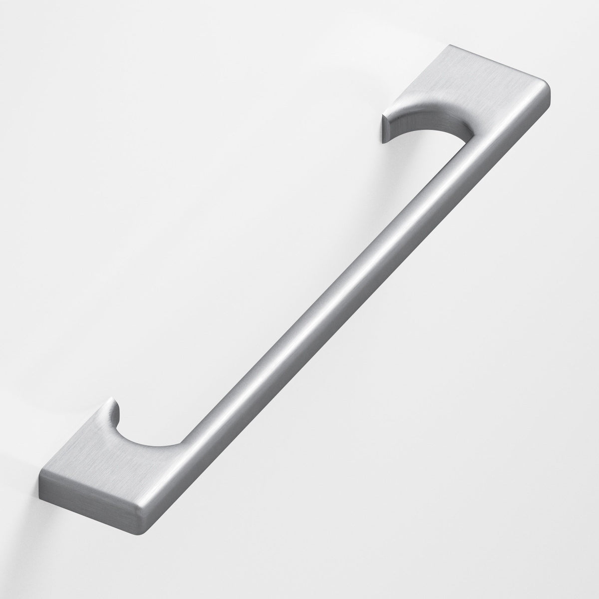 Colonial Bronze 3732 Radiused Rectangular Pull with Scalloped Legs, 3/4 x 3/8 in Cross Section - Matte Satin Chrome