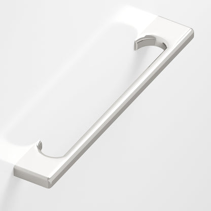 Colonial Bronze 3731 Radiused Rectangular Pull with Scalloped Legs, 5/8 x 3/8 in Cross Section - Polished Nickel