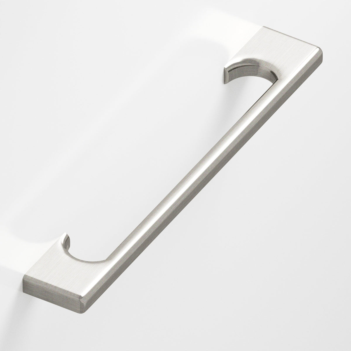 Colonial Bronze 3731 Radiused Rectangular Pull with Scalloped Legs, 5/8 x 3/8 in Cross Section - Satin Nickel