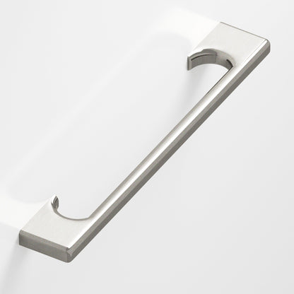 Colonial Bronze 3733 Radiused Rectangular Pull with Scalloped Legs, 1 x 1/2 in Cross Section - Nickel Stainless