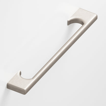 Colonial Bronze 3733 Radiused Rectangular Pull with Scalloped Legs, 1 x 1/2 in Cross Section - Matte Satin Nickel