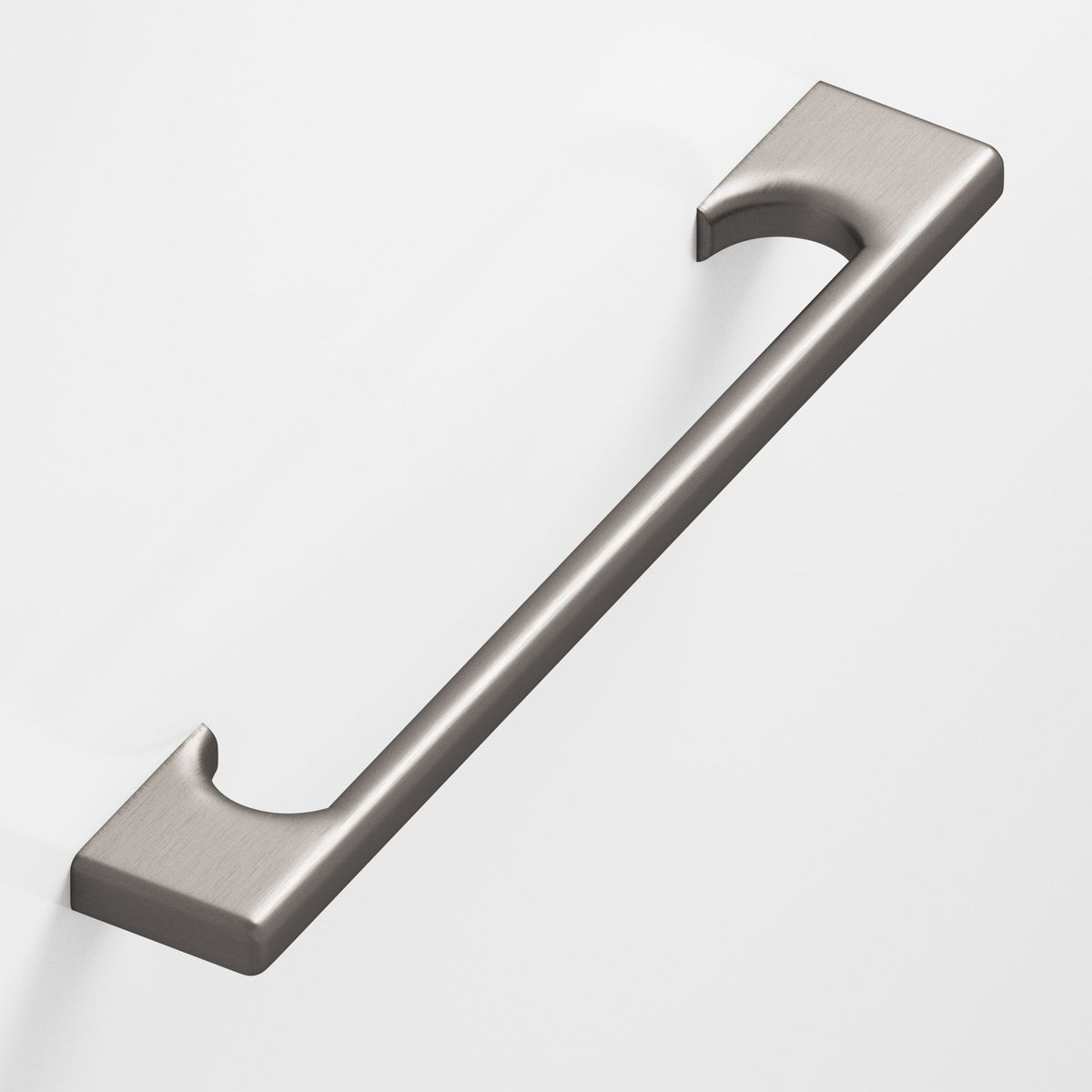 Colonial Bronze 3730 Radiused Rectangular Pull with Scalloped Legs, 3/8 x 1/4 in Cross Section - Pewter