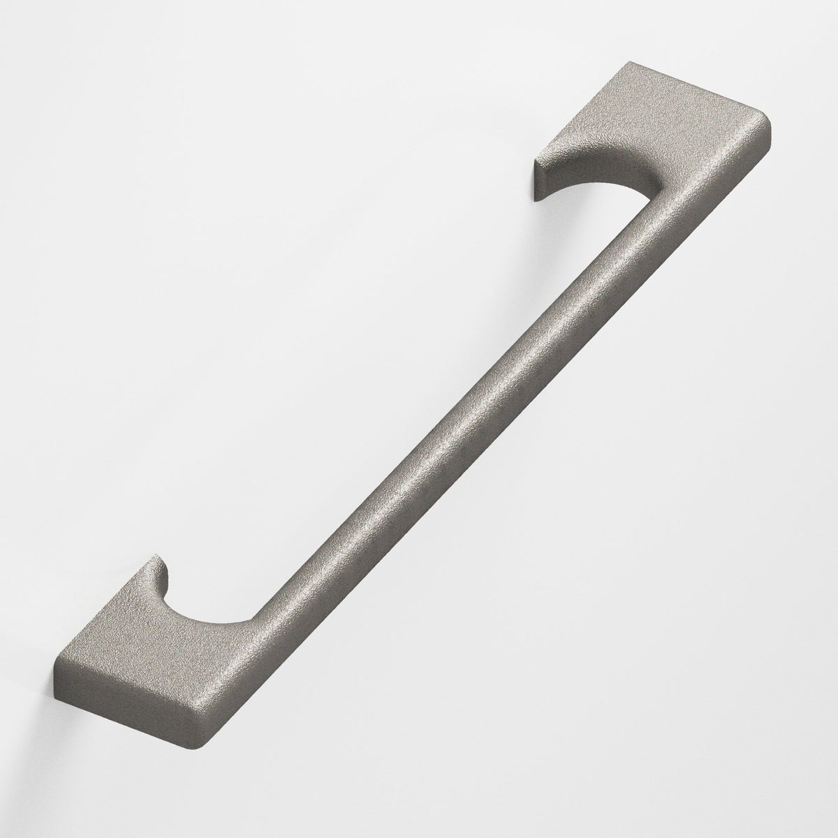 Colonial Bronze 3731 Radiused Rectangular Pull with Scalloped Legs, 5/8 x 3/8 in Cross Section - Frost Nickel™