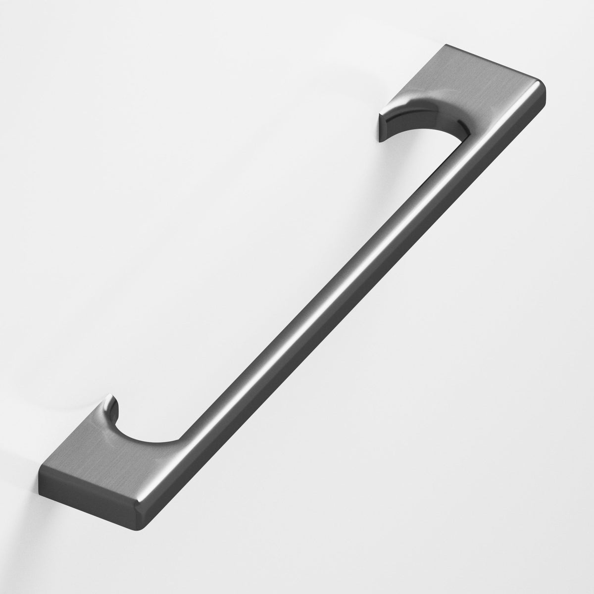 Colonial Bronze 3730 Radiused Rectangular Pull with Scalloped Legs, 3/8 x 1/4 in Cross Section - Graphite