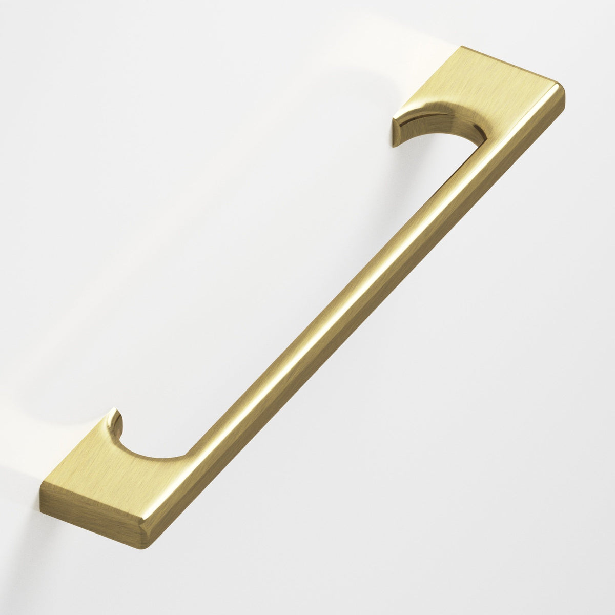 Colonial Bronze 3730 Radiused Rectangular Pull with Scalloped Legs, 3/8 x 1/4 in Cross Section - Antique Brass