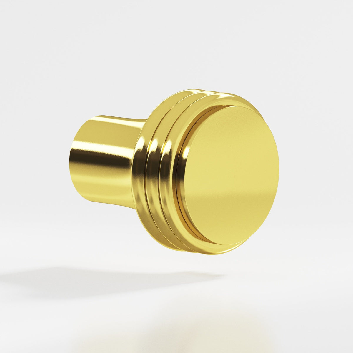 Colonial Bronze 376 Ribbed Round Knob, 7/8 in Diameter - French Gold