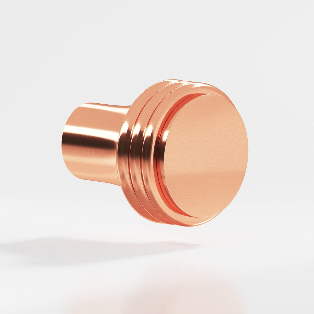 Colonial Bronze 376 Ribbed Round Knob, 7/8 in Diameter - Satin Copper