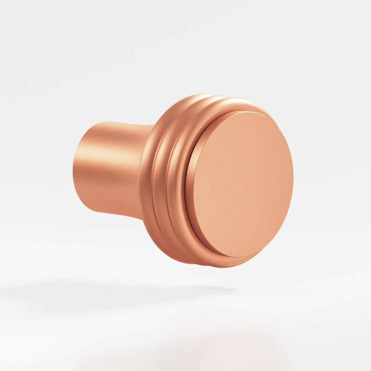 Colonial Bronze 376 Ribbed Round Knob, 7/8 in Diameter - Matte Satin Copper