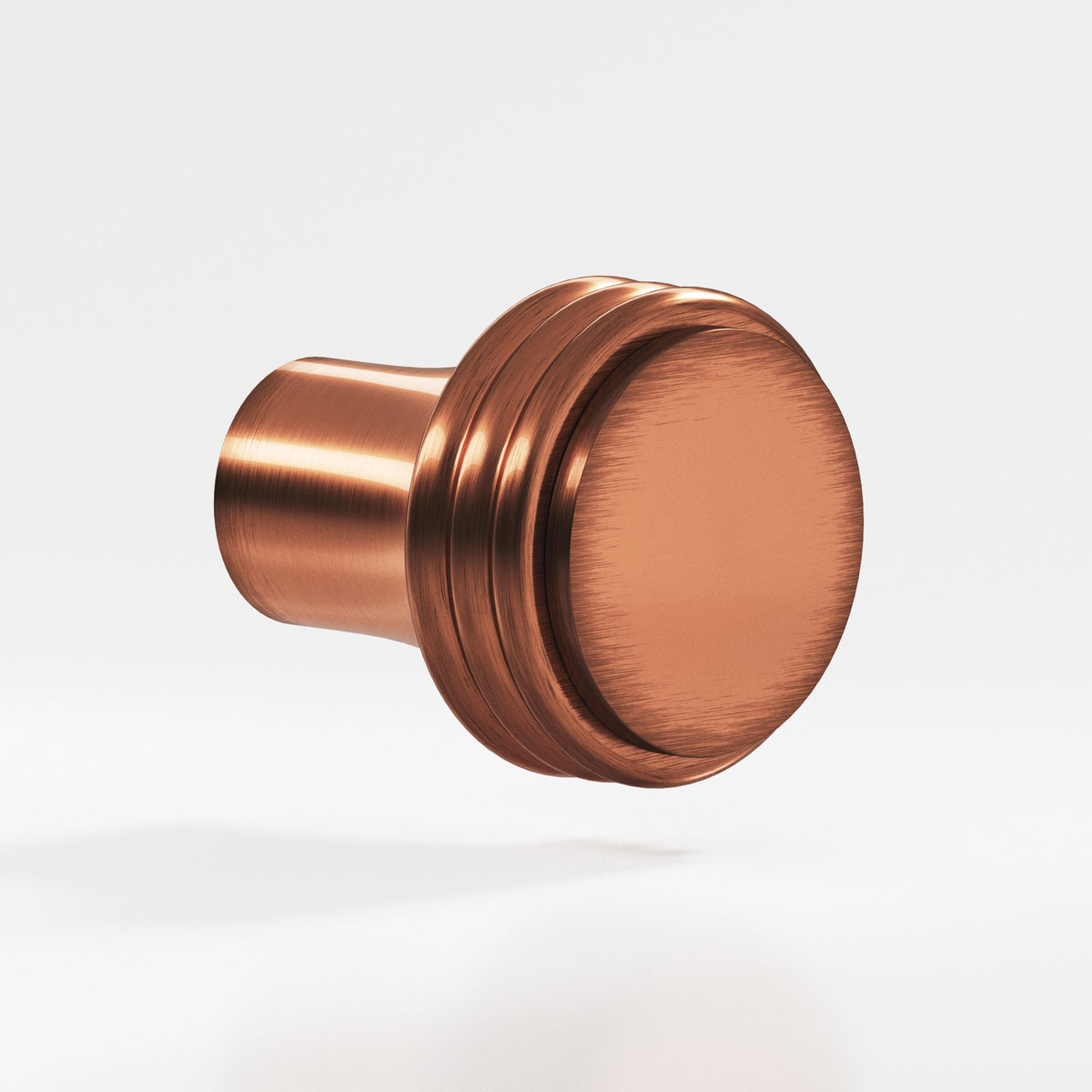 Colonial Bronze 376 Ribbed Round Knob, 7/8 in Diameter - Antique Copper