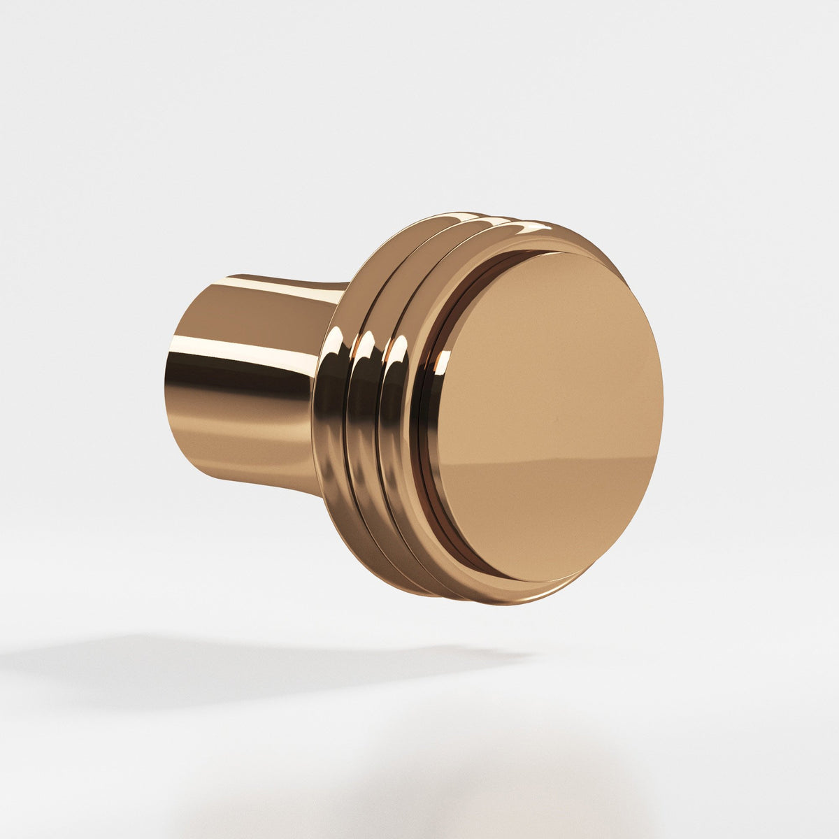 Colonial Bronze 376 Ribbed Round Knob, 7/8 in Diameter - Polished Bronze