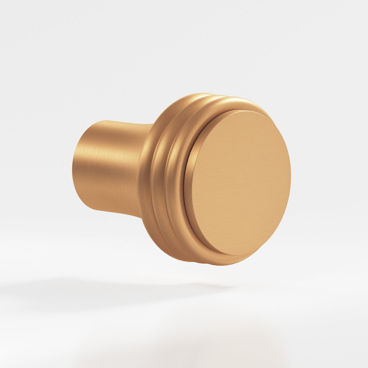 Colonial Bronze 376 Ribbed Round Knob, 7/8 in Diameter - Matte Satin Bronze