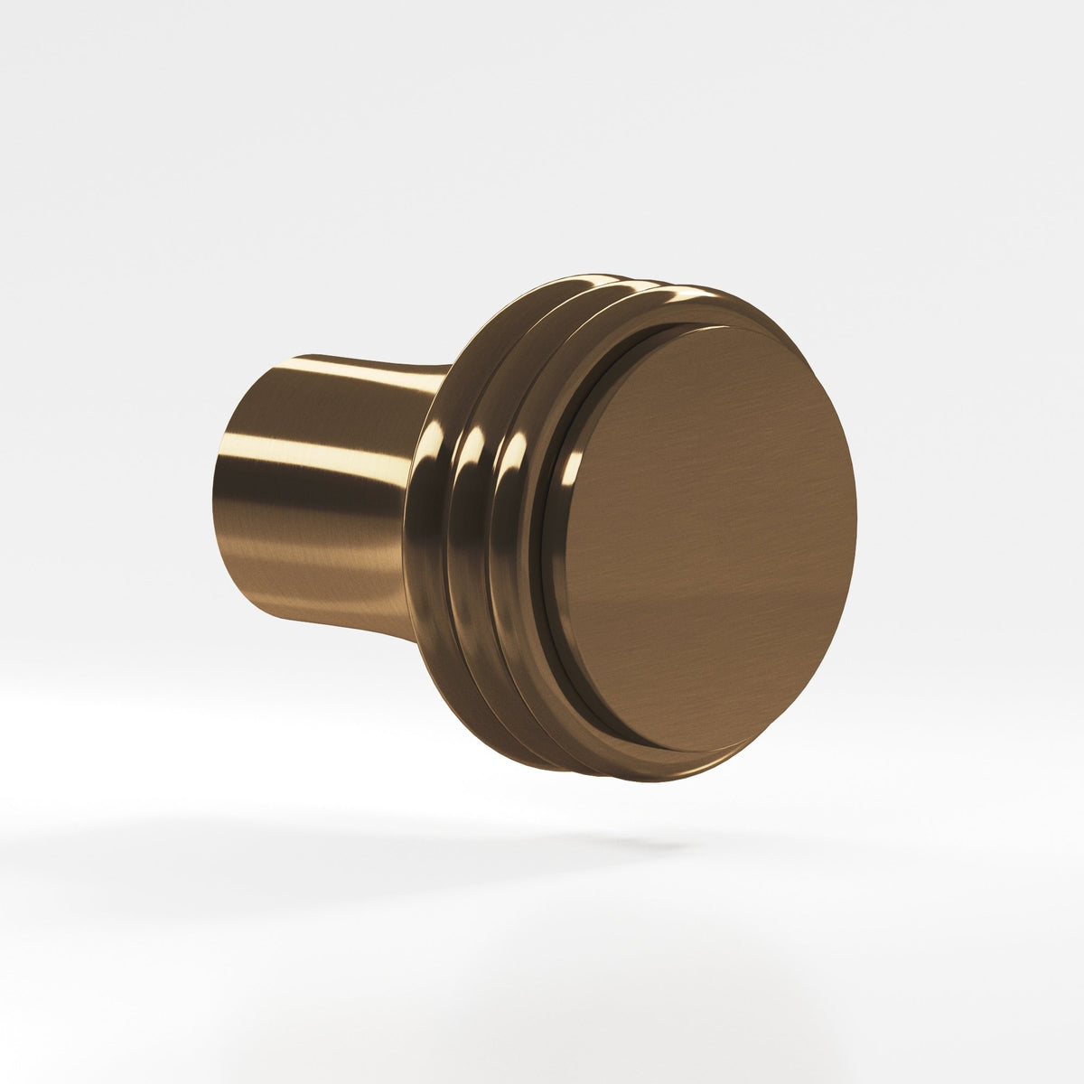 Colonial Bronze 376 Ribbed Round Knob, 7/8 in Diameter - Light Statuary Bronze