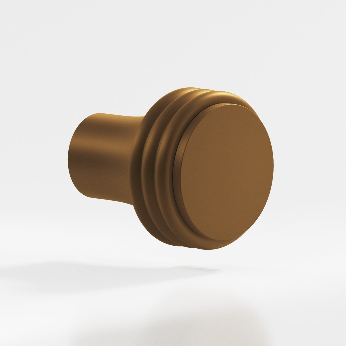 Colonial Bronze 376 Ribbed Round Knob, 7/8 in Diameter - Matte Light Statuary Bronze