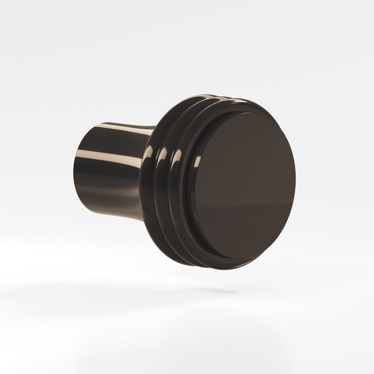 Colonial Bronze 376 Ribbed Round Knob, 7/8 in Diameter - Dark Statuary Bronze
