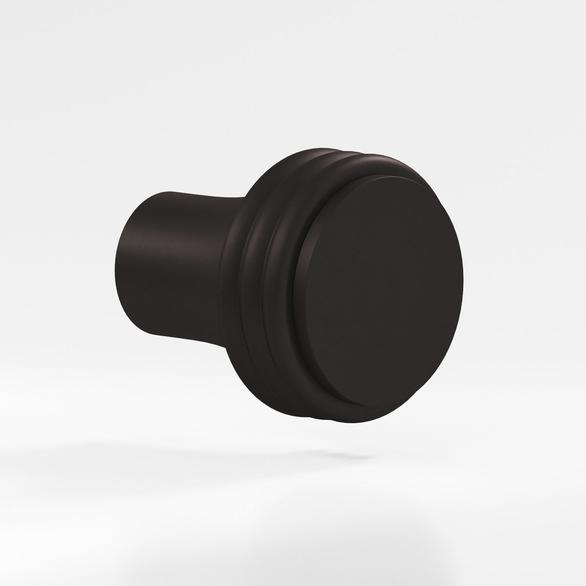 Colonial Bronze 376 Ribbed Round Knob, 7/8 in Diameter - Matte Dark Statuary Bronze