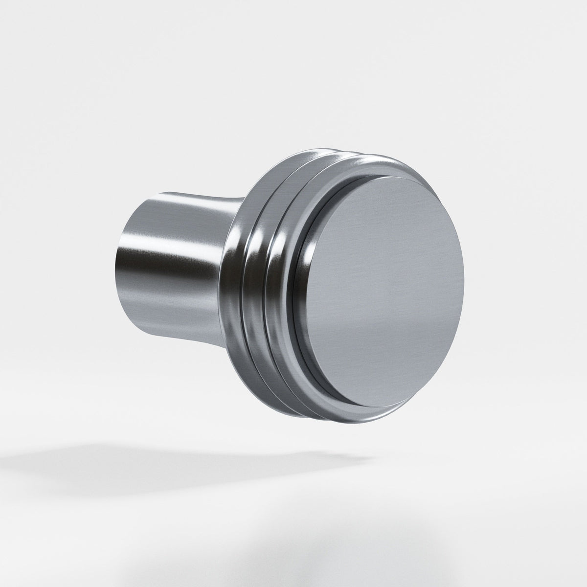 Colonial Bronze 377 Ribbed Round Knob, 1-1/4 in Diameter - Satin Chrome