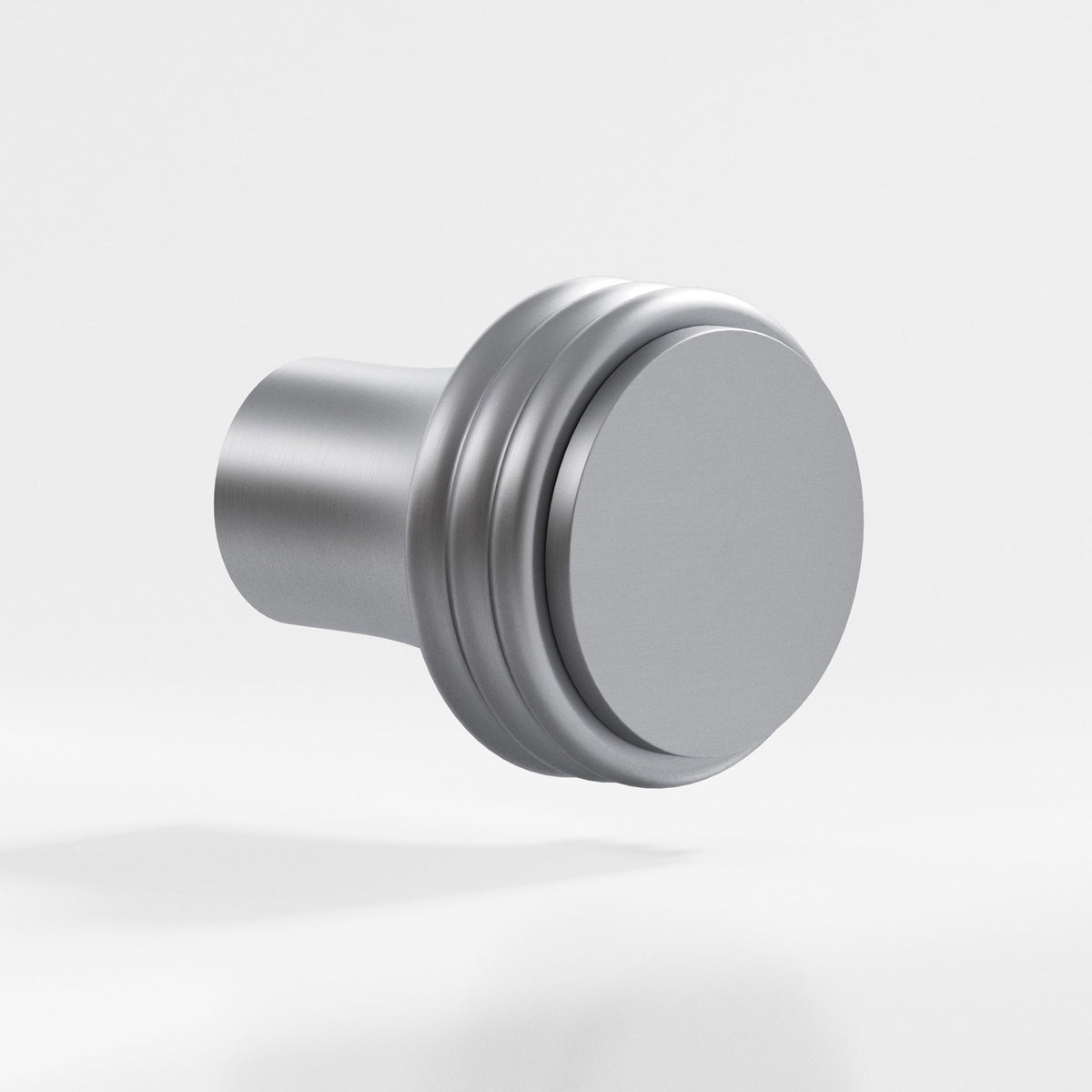 Colonial Bronze 377 Ribbed Round Knob, 1-1/4 in Diameter - Matte Satin Chrome