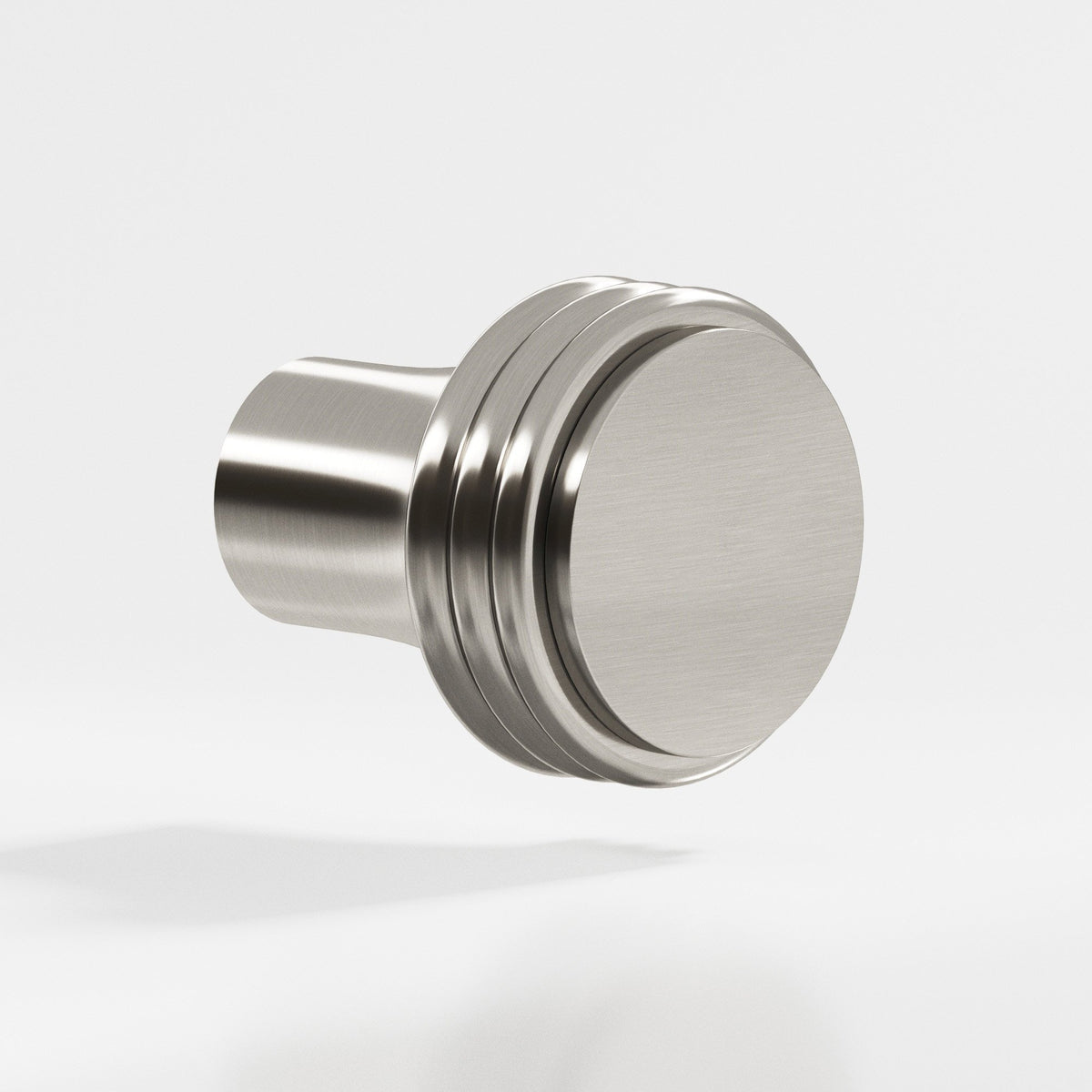 Colonial Bronze 376 Ribbed Round Knob, 7/8 in Diameter - Satin Nickel