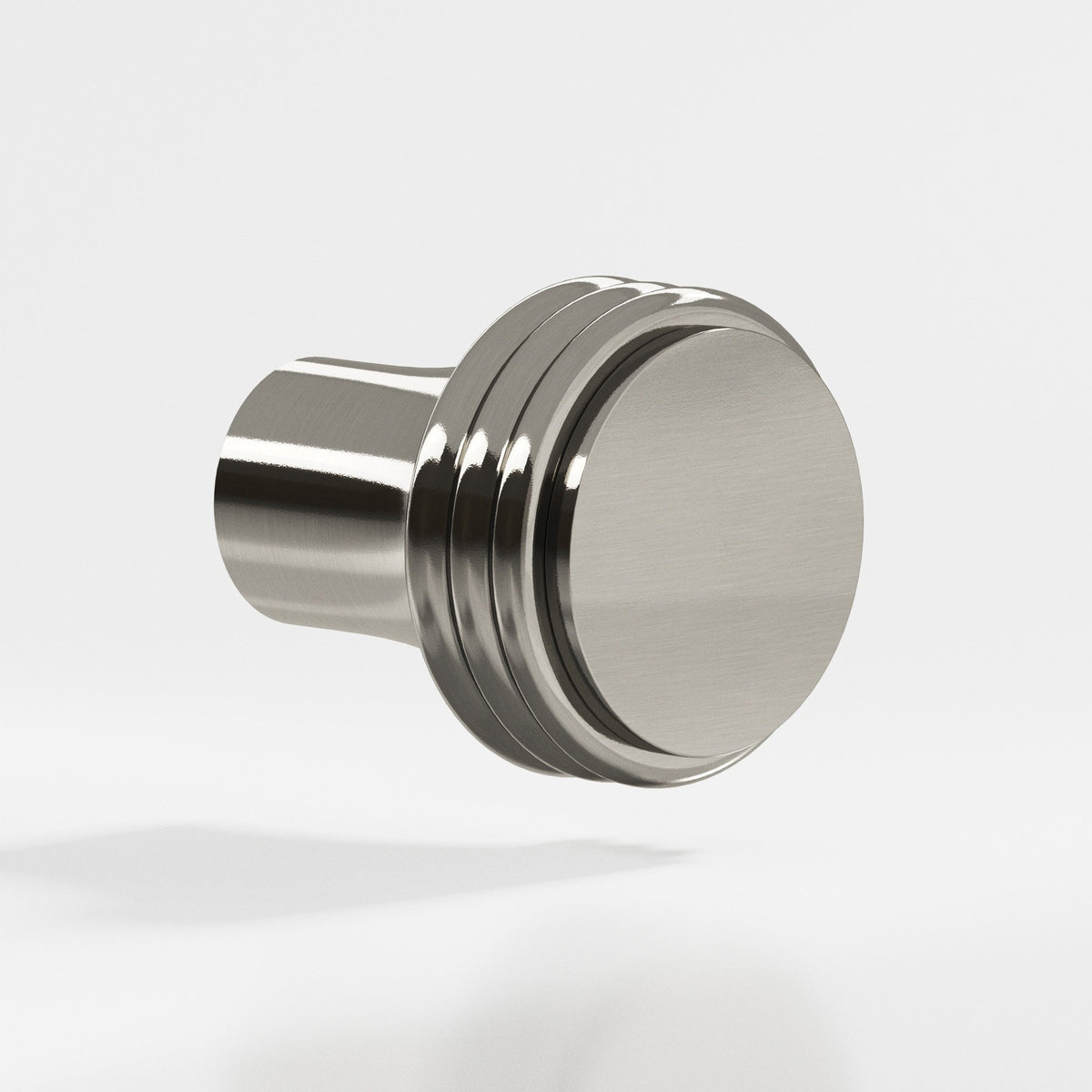 Colonial Bronze 376 Ribbed Round Knob, 7/8 in Diameter - Nickel Stainless
