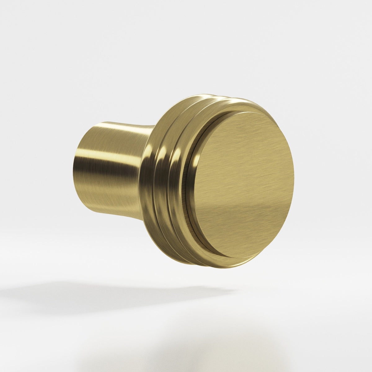 Colonial Bronze 376 Ribbed Round Knob, 7/8 in Diameter - Antique Brass
