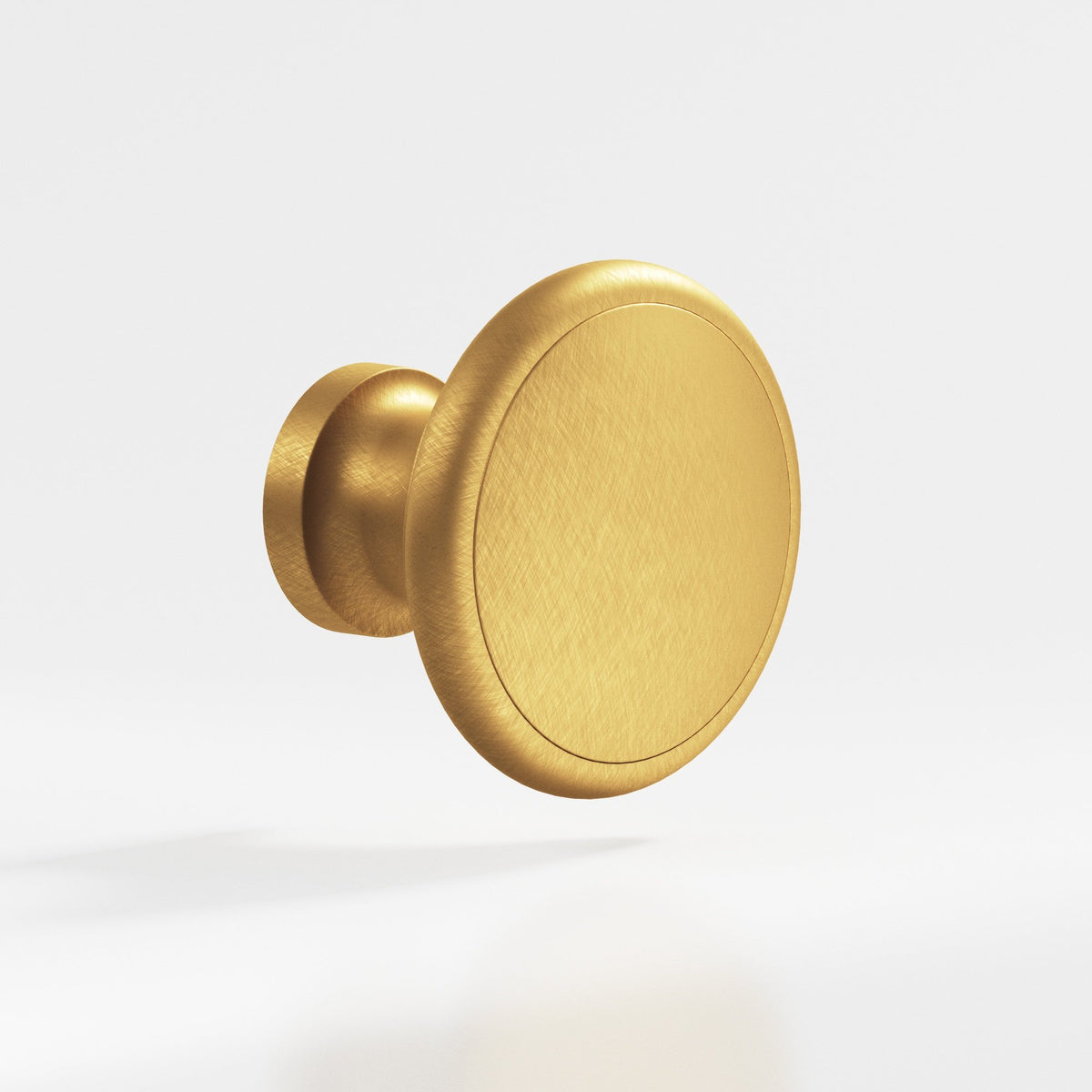 Colonial Bronze 378 Rimmed Disc Knob, 1-1/4 in Diameter - Weathered Brass