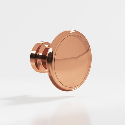 Colonial Bronze 378BB Rimmed Disc Back-to-Back Shower Door Knob Kit, 1-1/4 in Diameter - Polished Copper