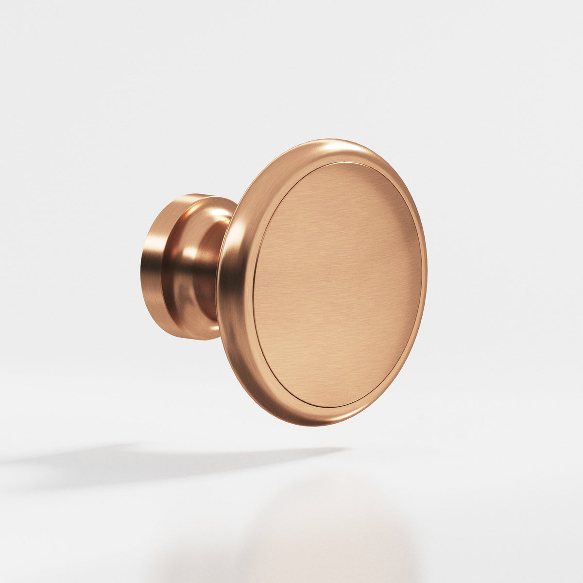 Colonial Bronze 378 Rimmed Disc Knob, 1-1/4 in Diameter - Satin Bronze