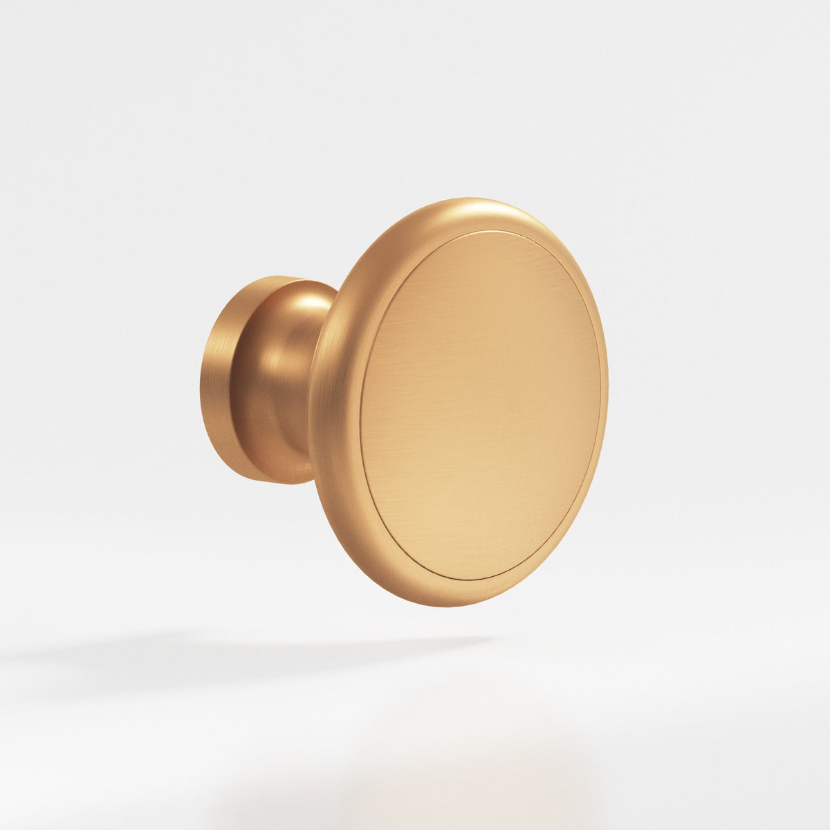 Colonial Bronze 378 Rimmed Disc Knob, 1-1/4 in Diameter - Matte Satin Bronze