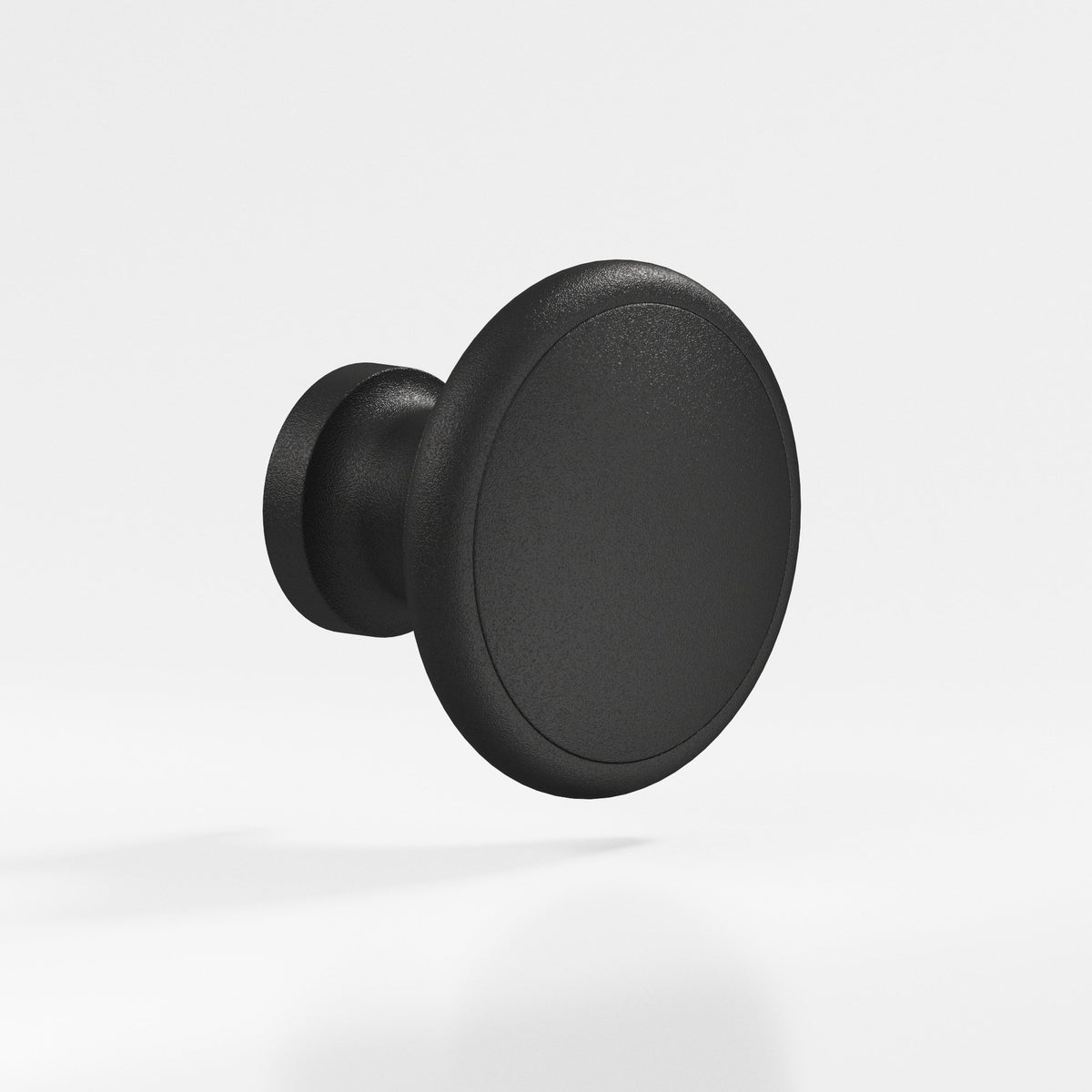 Colonial Bronze 378 Rimmed Disc Knob, 1-1/4 in Diameter - Frost Black™