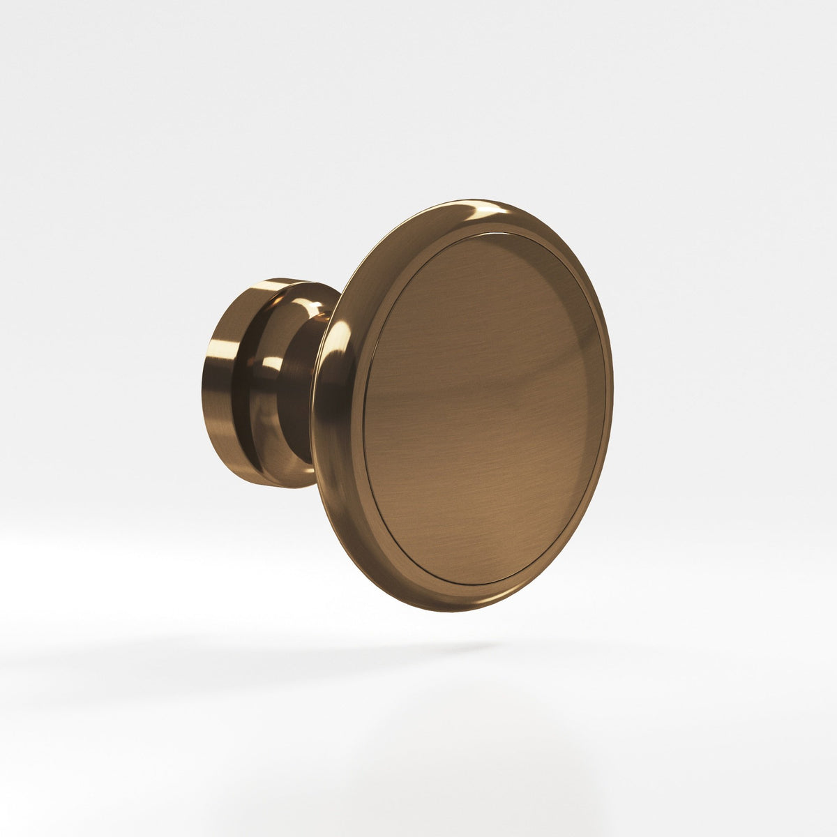 Colonial Bronze 378 Rimmed Disc Knob, 1-1/4 in Diameter - Light Statuary Bronze