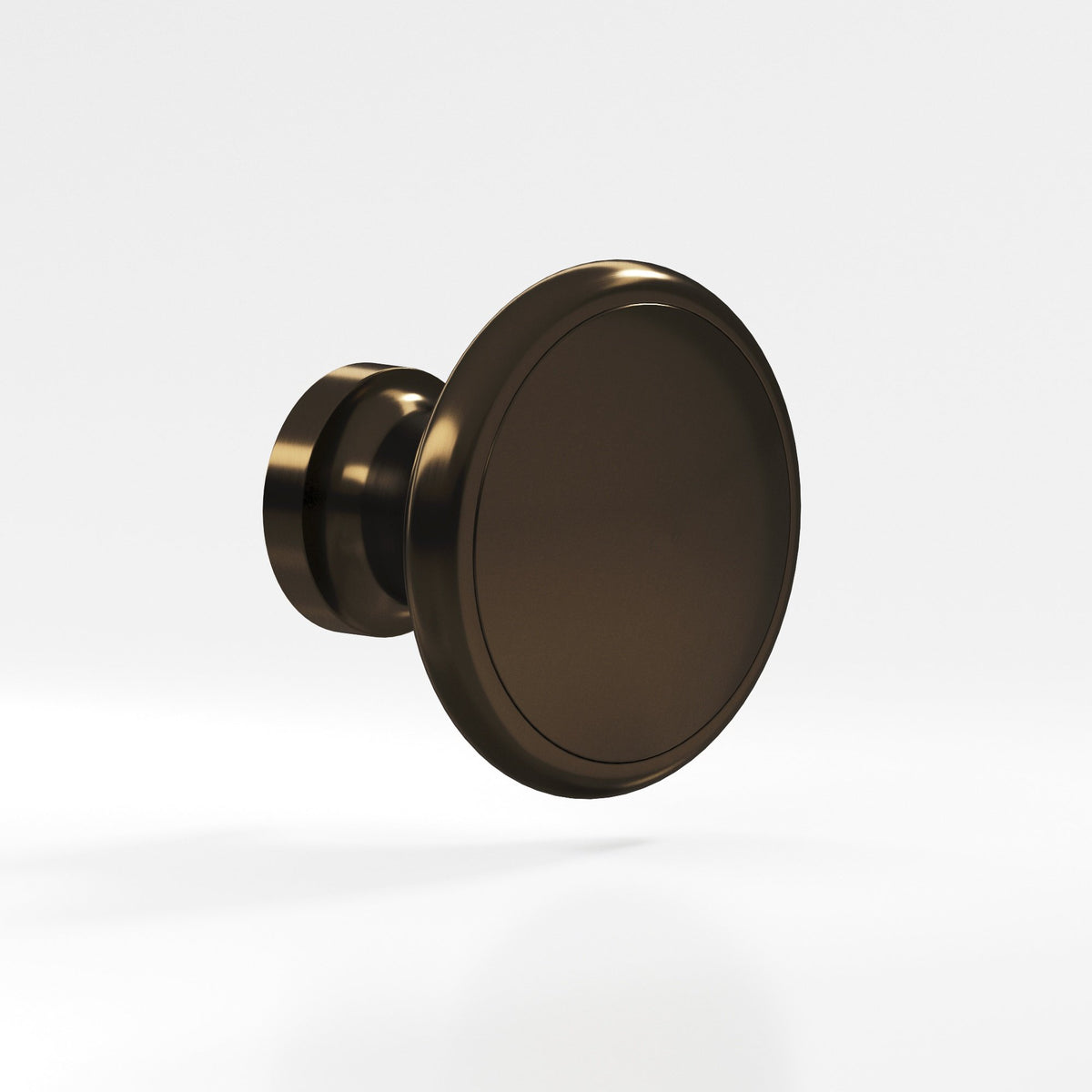 Colonial Bronze 378 Rimmed Disc Knob, 1-1/4 in Diameter - Oil Rubbed Bronze