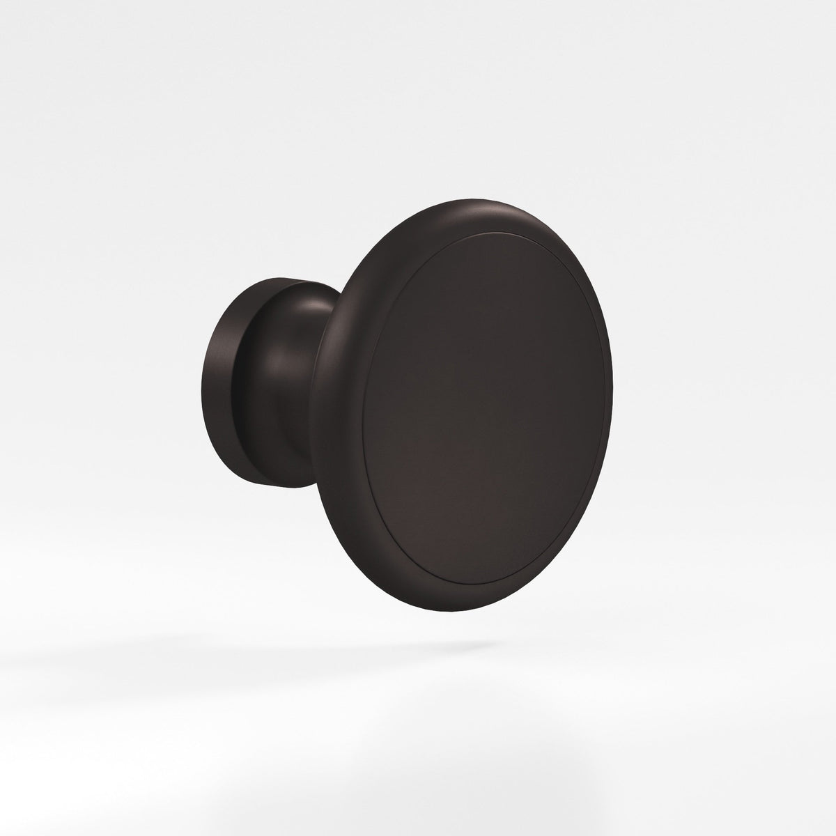Colonial Bronze 378 Rimmed Disc Knob, 1-1/4 in Diameter - Matte Dark Statuary Bronze