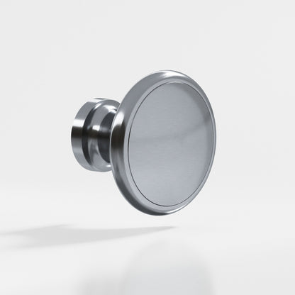 Colonial Bronze 378BB Rimmed Disc Back-to-Back Shower Door Knob Kit, 1-1/4 in Diameter - Satin Chrome