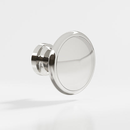 Colonial Bronze 378BB Rimmed Disc Back-to-Back Shower Door Knob Kit, 1-1/4 in Diameter - Polished Nickel