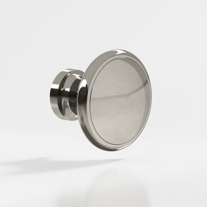 Colonial Bronze 378BB Rimmed Disc Back-to-Back Shower Door Knob Kit, 1-1/4 in Diameter - Nickel Stainless